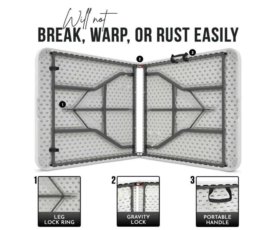 Heavy Duty Folding Table - Portable